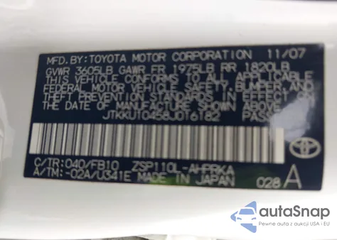 2008 Scion Xd из США, поврежденный, VIN JTKKU10458J016182